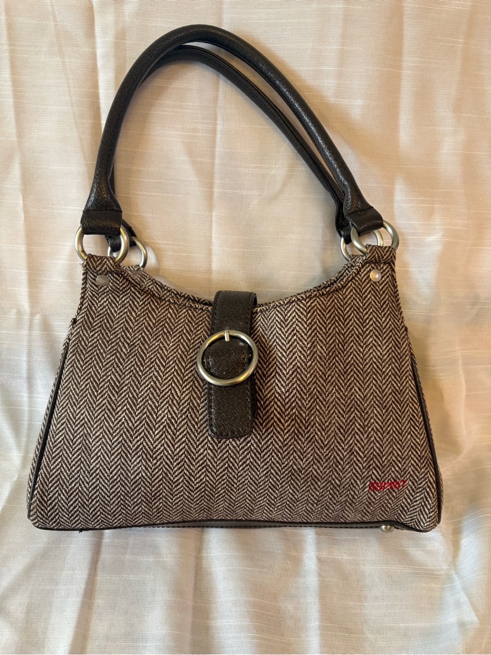 Vintage Esprit Brown Herringbone Handbag